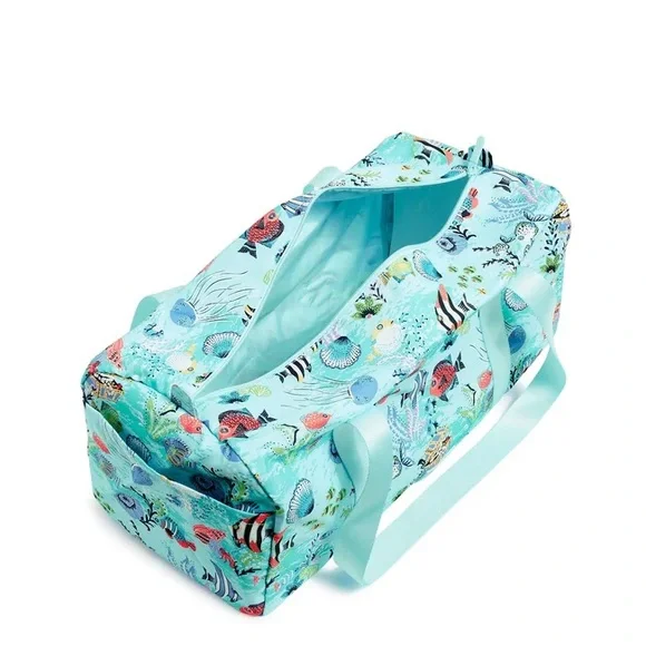 Vera Bradley Large Travel Duffel Antilles Treasure Ocean Print Weekender - Picture 3 of 4